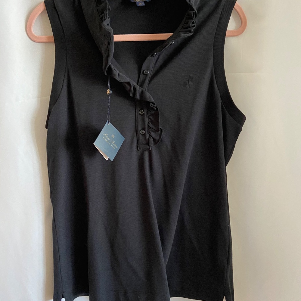 Brooks Brothers Sleeveless Ruffle Shirt - Picture 3 of 4